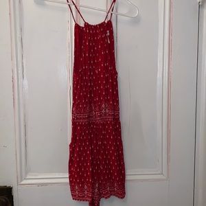 Red and white romper